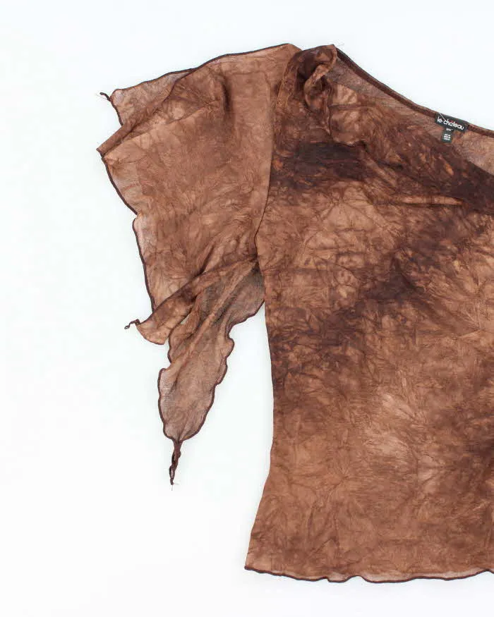 Vintage Y2k 00s Le Chateau Sheer One Shoulder Top - M sold by Rokit product image thumbnail 4