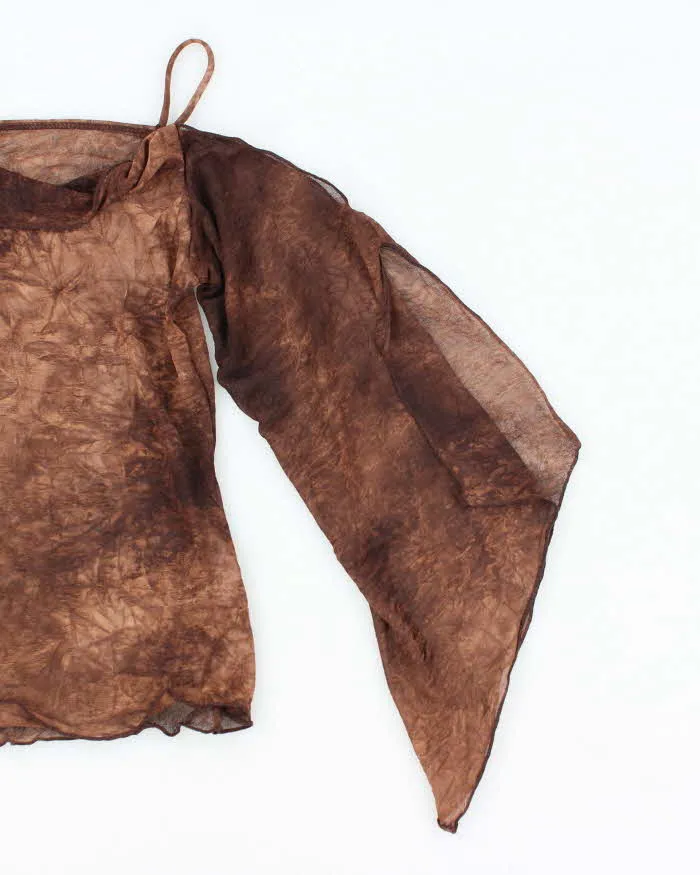 Vintage Y2k 00s Le Chateau Sheer One Shoulder Top - M sold by Rokit product image thumbnail 3