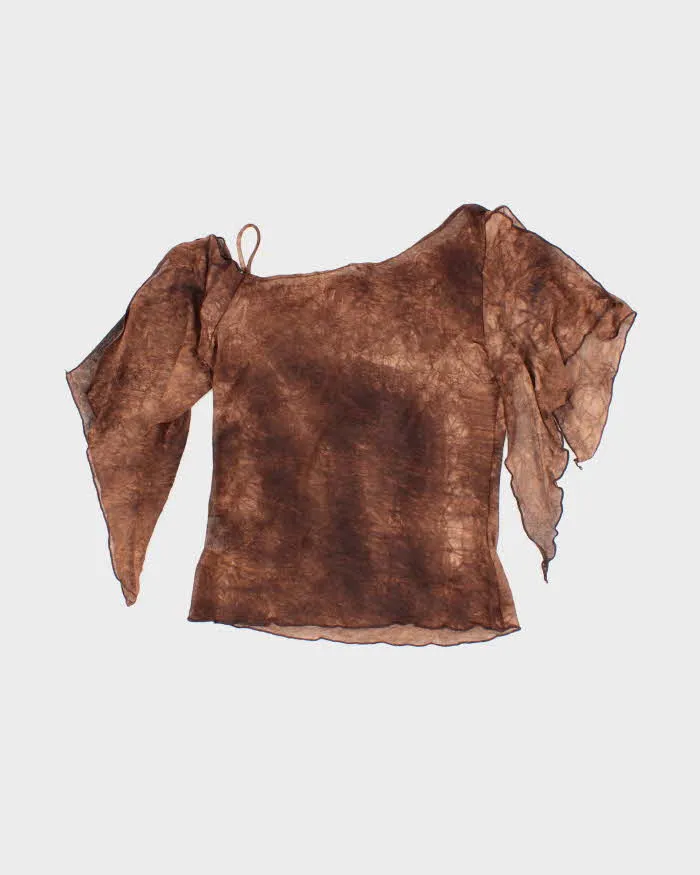 Vintage Y2k 00s Le Chateau Sheer One Shoulder Top - M sold by Rokit product image thumbnail 2