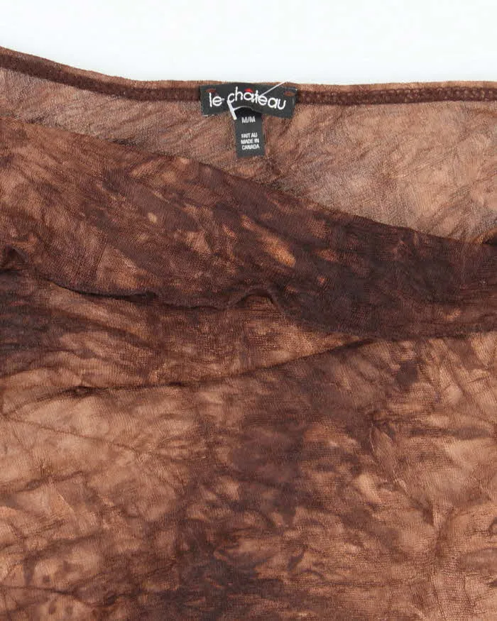 Vintage Y2k 00s Le Chateau Sheer One Shoulder Top - M sold by Rokit product image thumbnail 5