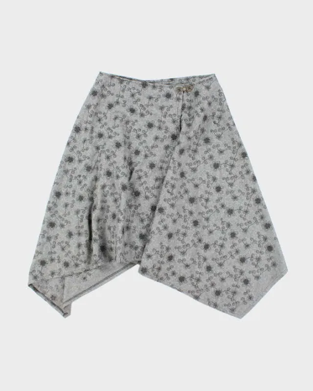 Vintage Asymmetric Wrap Wool Blend Skirt - S sold by Rokit