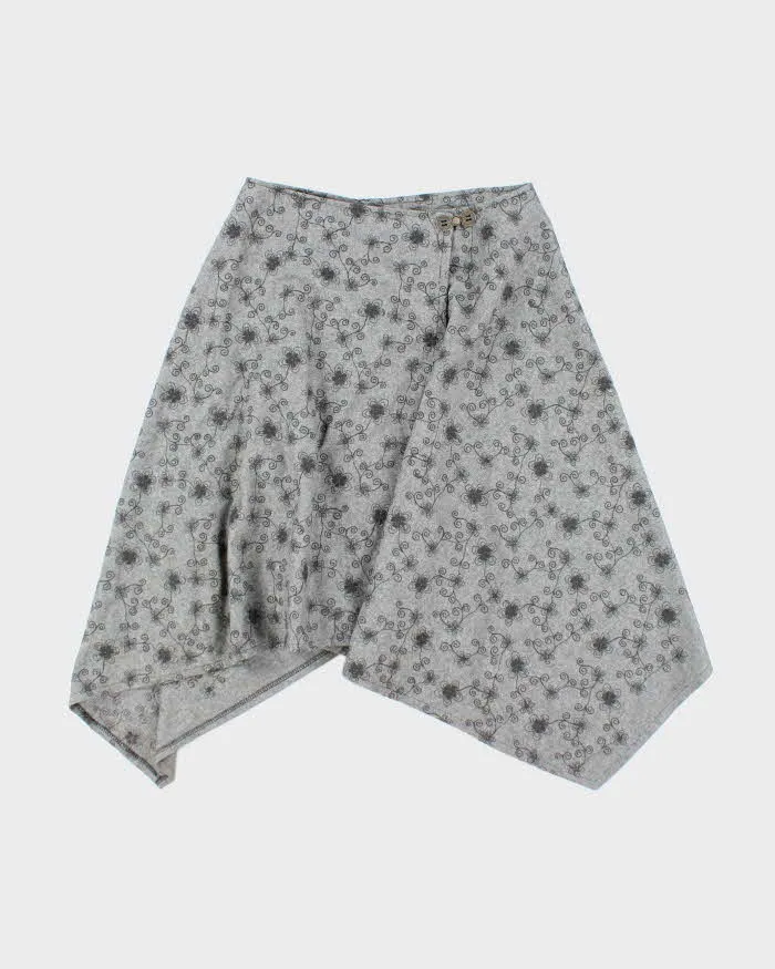 Vintage Asymmetric Wrap Wool Blend Skirt - S sold by Rokit
