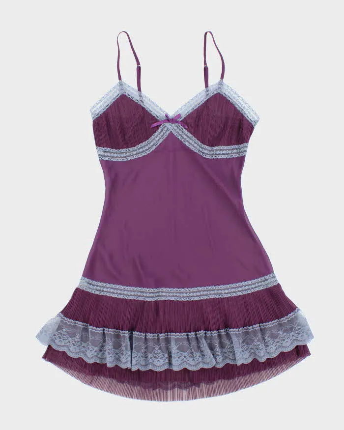 Vintage Y2k 00s La Vie En Rose Mesh Slip Dress - S sold by Rokit