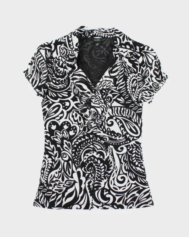 Vintage Y2k 00s GNW Ruffle Blouse - S made by Rokit