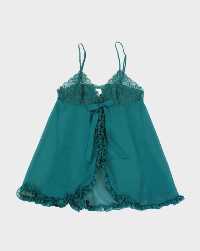 Vintage 90s 00s La Senza Mesh Ruffle Slip Dress- M sold by Rokit