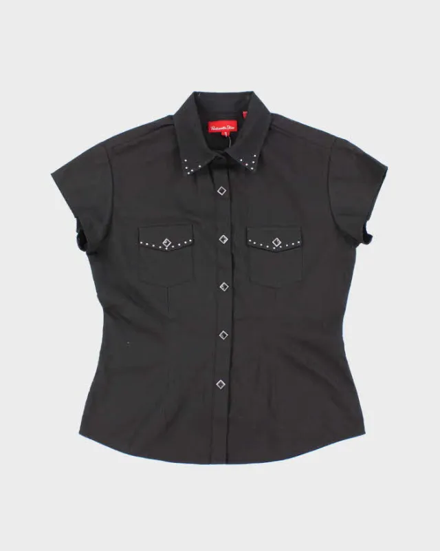 Vintage Y2k 00s Panhandle Slim Rhinestone Blouse - M sold by Rokit