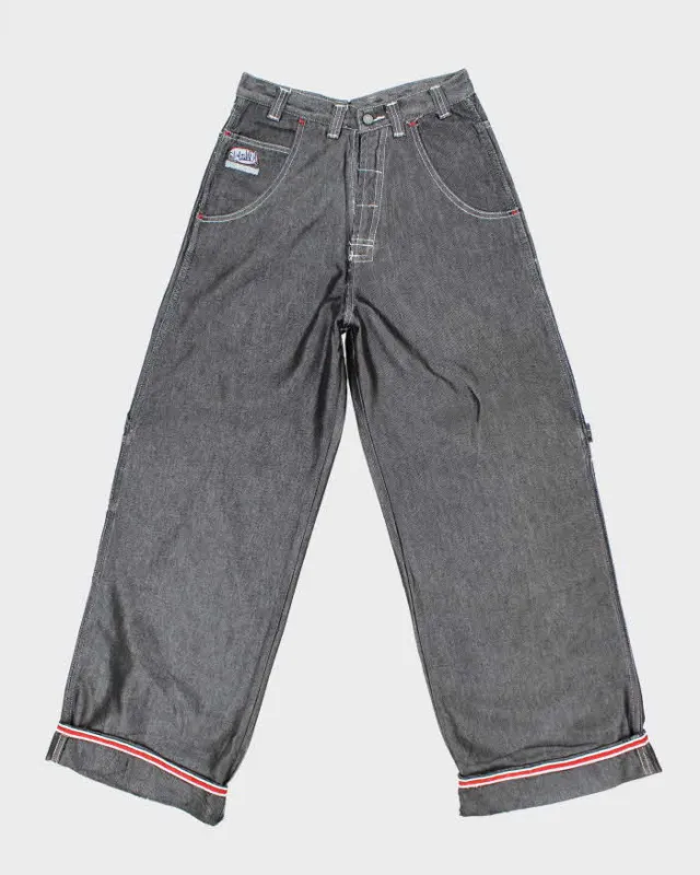 Vintage Y2K Eminem Baggy Shiny Embroidered Carpenter Trousers - W30 L30 sold by Rokit