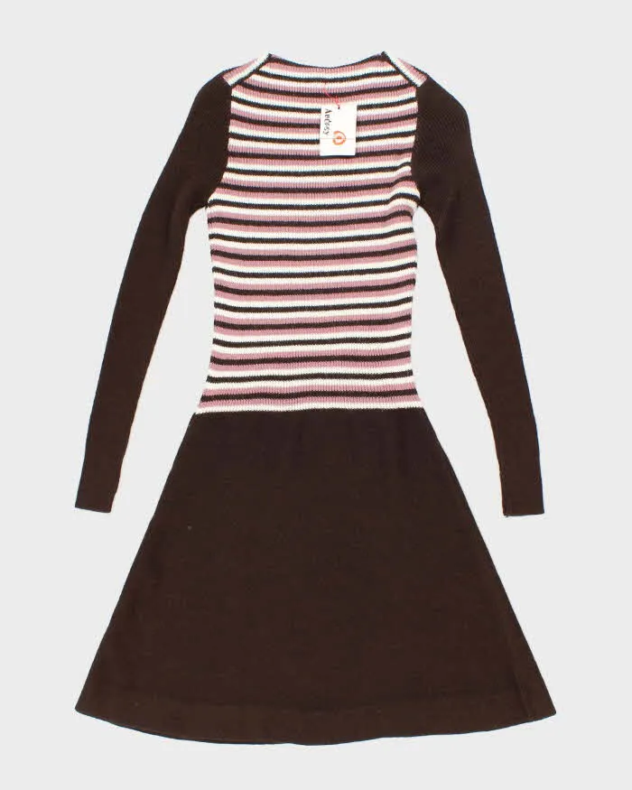 Deadstock Vintage 70s Audrey Long Sleeve Knit Dress - XS sold by Rokit product image thumbnail 2