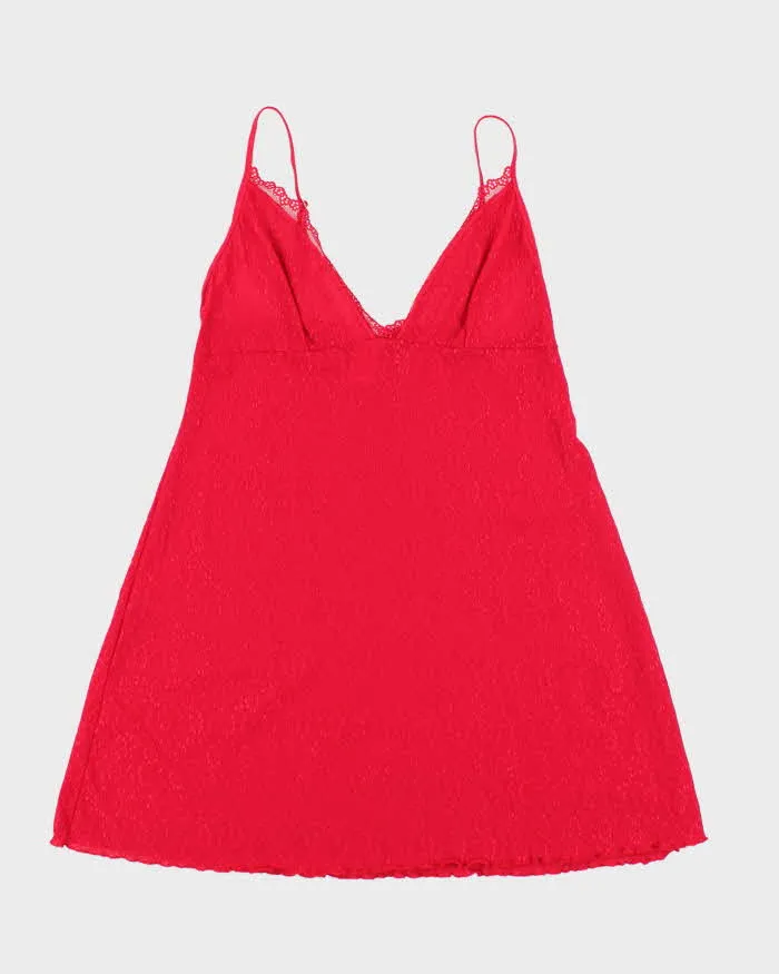 Vintage 00s Arianne Red Slip Dress - L sold by Rokit