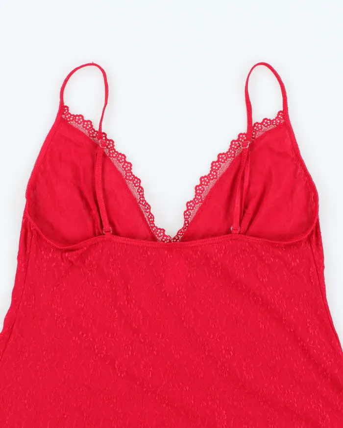 Vintage 00s Arianne Red Slip Dress - L sold by Rokit product image thumbnail 4