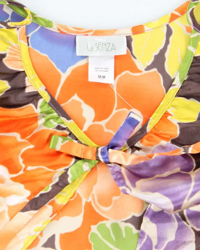 Vintage Y2k 00s La Senza Satin Floral Tie-front Cami - M sold by Rokit product image thumbnail 5