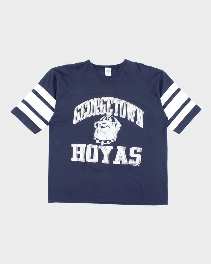 Vintage 90's Georgetown HOYAS 1/4 Sleeve Jersey - XL sold by Rokit