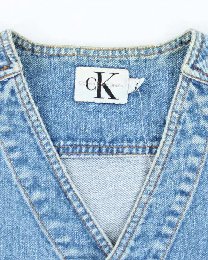 Vintage Y2K Calvin Klein Light Wash Denim Gilet - M sold by Rokit product image thumbnail 5