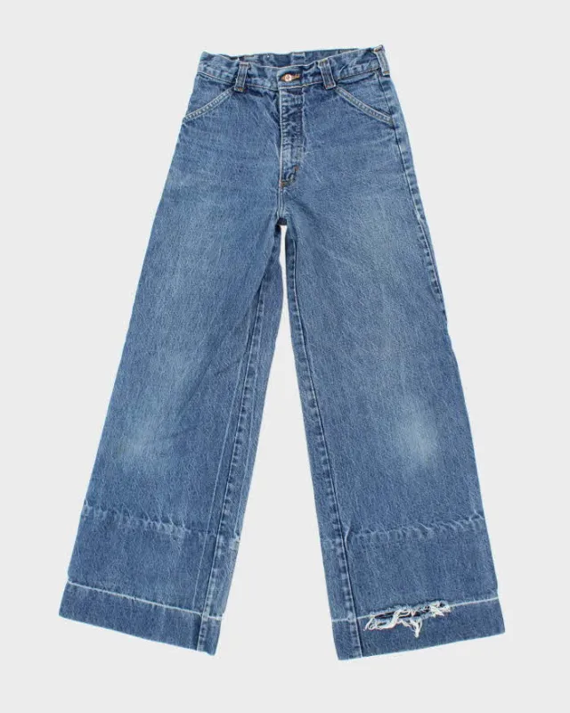 Vintage Y2K Hash Wide Leg Medium Wash Jeans - W26 L30 made by Rokit