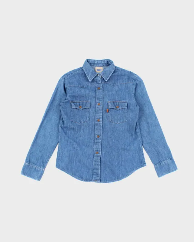 Vintage Women's Levi's Orange Tab Denim Shirt - L sold by Rokit