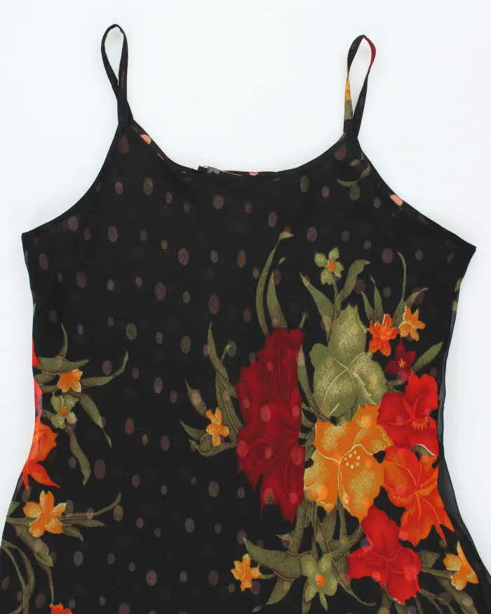 Vintage 90s Nikky Mesh Polka Dot Floral Slip Dress - XL sold by Rokit product image thumbnail 4