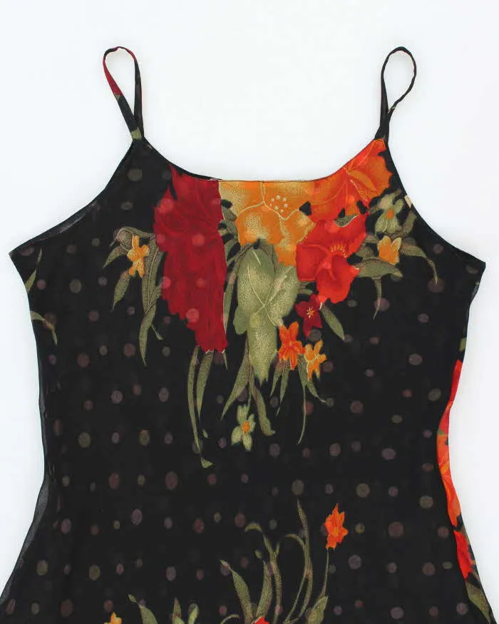 Vintage 90s Nikky Mesh Polka Dot Floral Slip Dress - XL sold by Rokit product image thumbnail 3