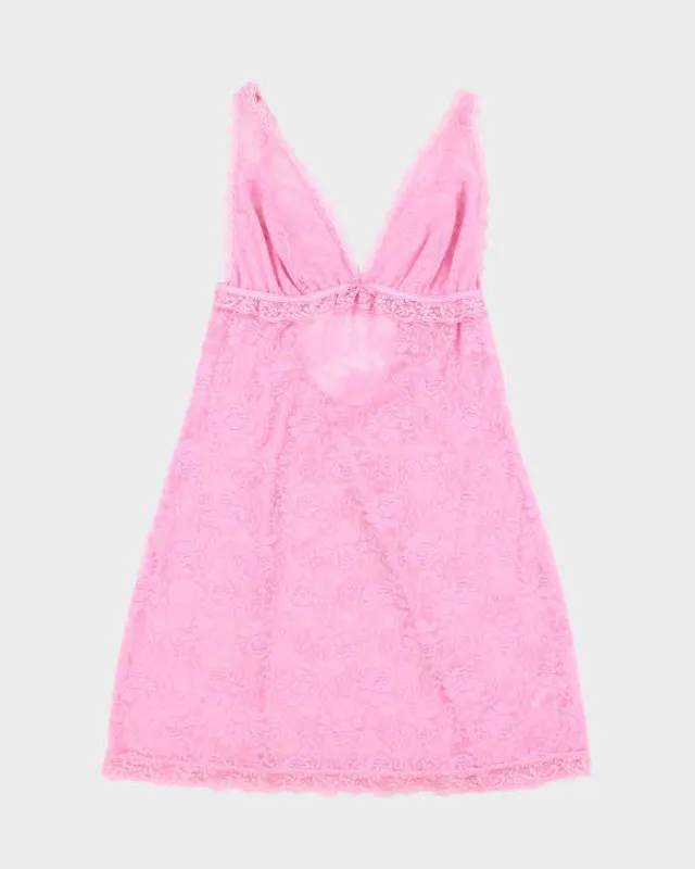 Vintage Y2k 00s La Vie En Rose Lace Slip Dress -  S sold by Rokit