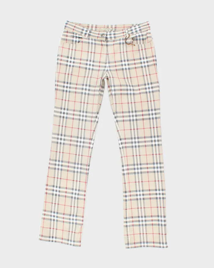 Vintage Y2K Burberry Nova Check Slim Fit Patterned Trousers - W30 L30 sold by Rokit