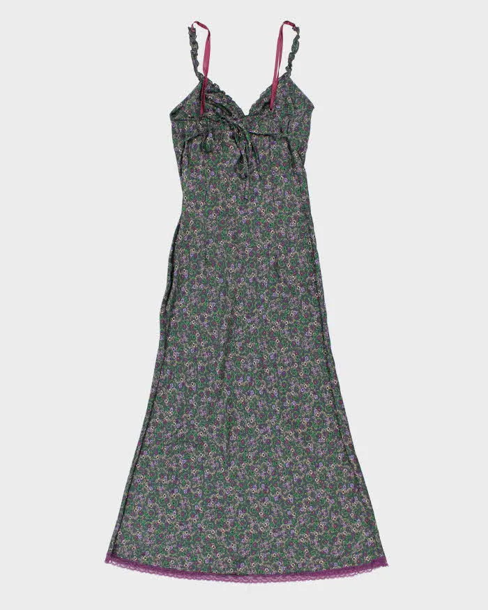 Vintage Oltre Floral Satin Maxi Dress - S sold by Rokit product image thumbnail 2