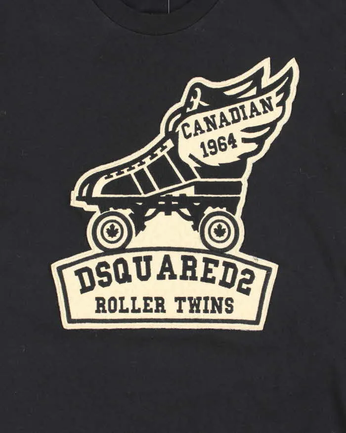 Vintage 2000's DSquared2 Roller Twins Patch Graphic T-Shirt - S sold by Rokit product image thumbnail 3