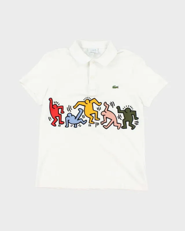 Vintage Lacoste x Keith Haring Dance Graphic Polo Shirt - M sold by Rokit