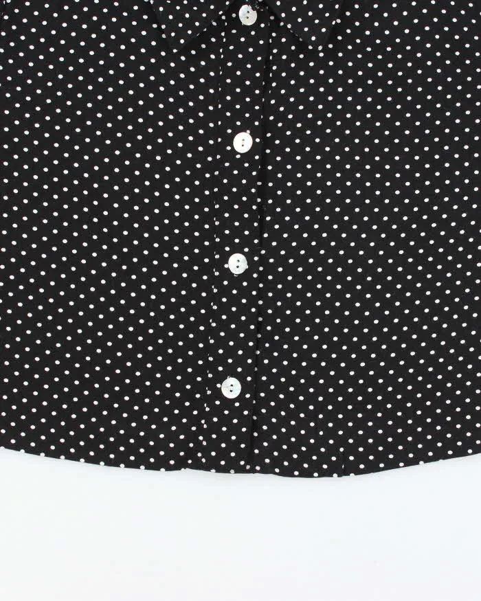 Vintage 90s Maggie London Polka Dot Cropped Blouse - M sold by Rokit product image thumbnail 4