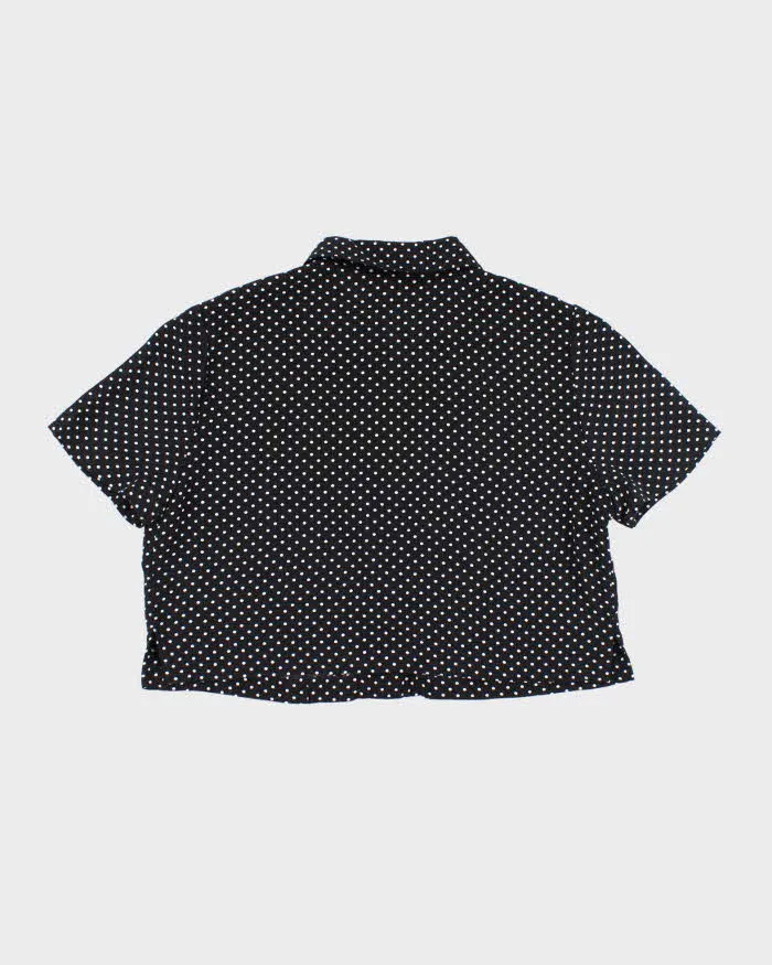 Vintage 90s Maggie London Polka Dot Cropped Blouse - M sold by Rokit product image thumbnail 2