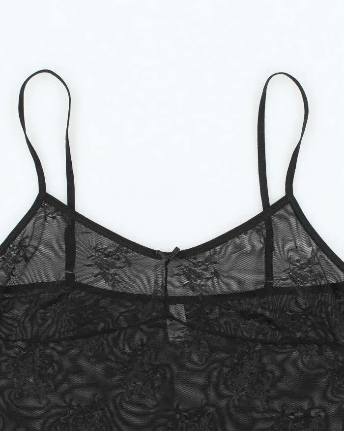 Vintage Y2k 00s Black Mesh Cami - M sold by Rokit product image thumbnail 3