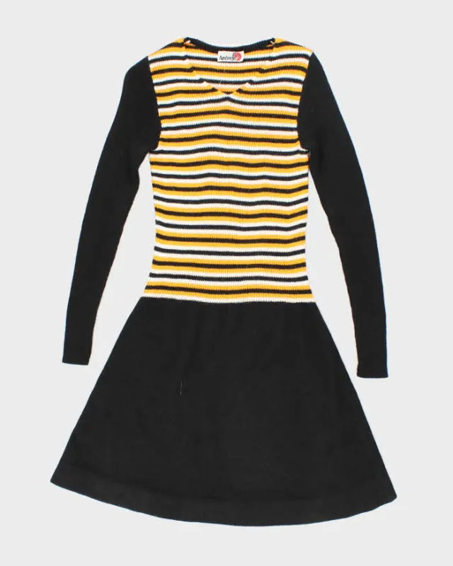 Vintage 70s Audrey Long Sleeve Knit Dress - XS sold by Rokit