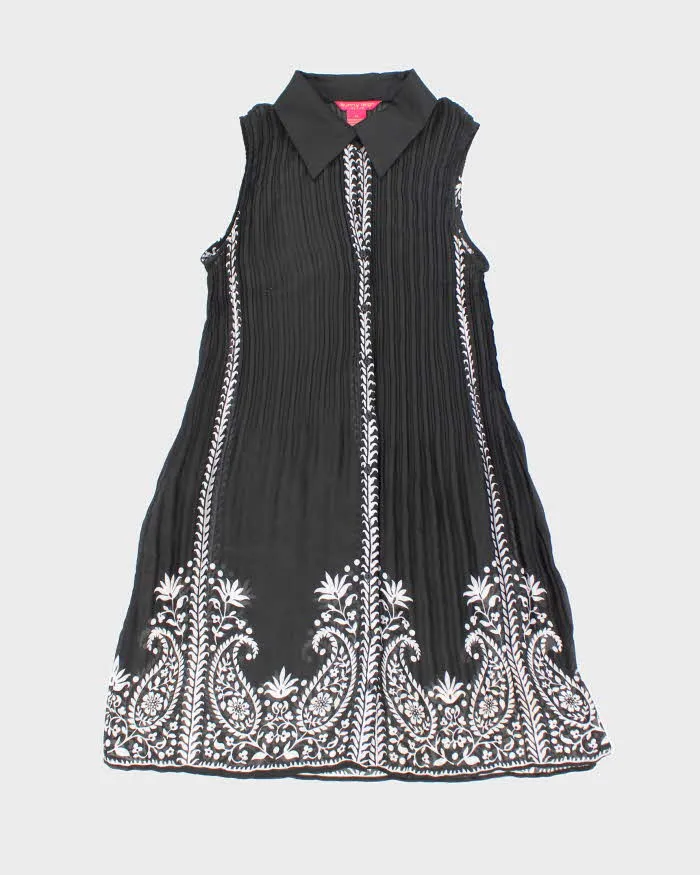 Vintage 00s Sunny Leigh Plisse Sheer Dress - M sold by Rokit