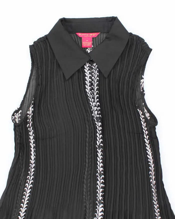 Vintage 00s Sunny Leigh Plisse Sheer Dress - M sold by Rokit product image thumbnail 3