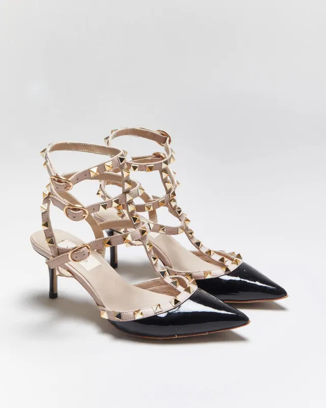 Vintage Valentino Rockstud Patent Leather Heels - UK 3 sold by Rokit