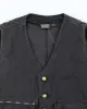 Vintage Y2K DKNY Embroidered Logo Gilet - L sold by Rokit