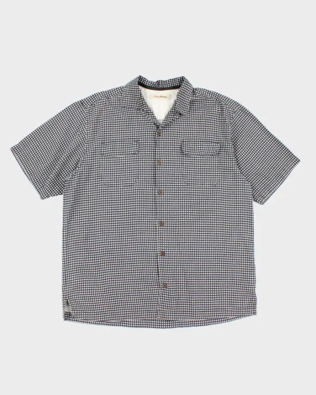 Vintage Tommy Bahama Silk Checked Short Sleeve Shirt - L sold by Rokit