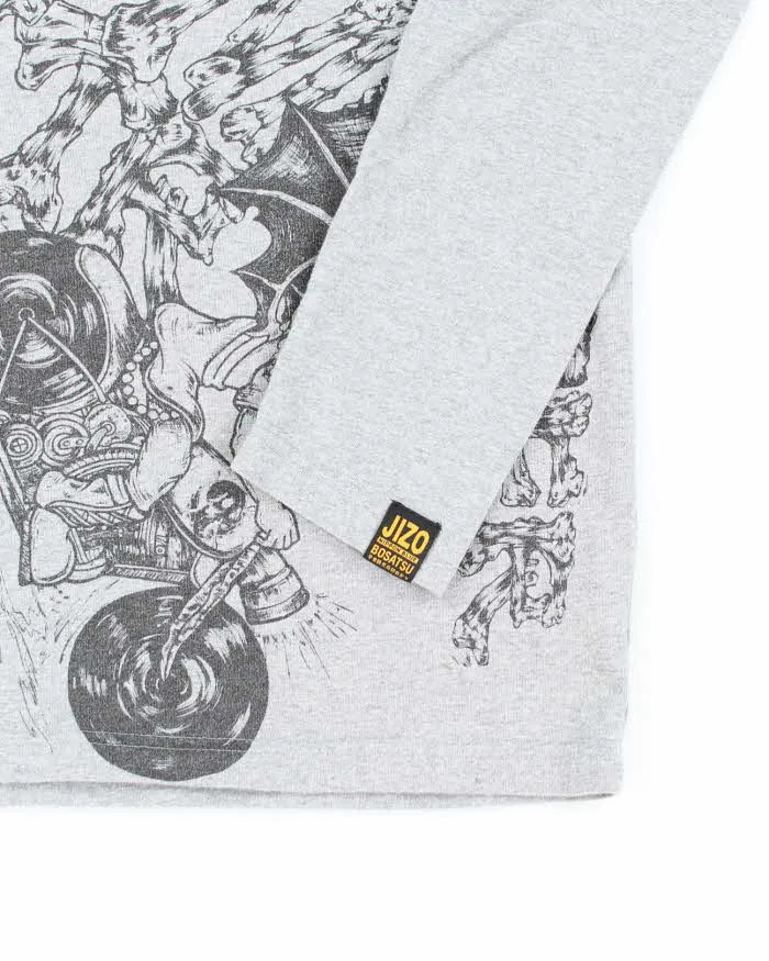 Vintage Y2K Biker Drawing Gothic Graphic Long-sleeve T-Shirt - M sold by Rokit product image thumbnail 3