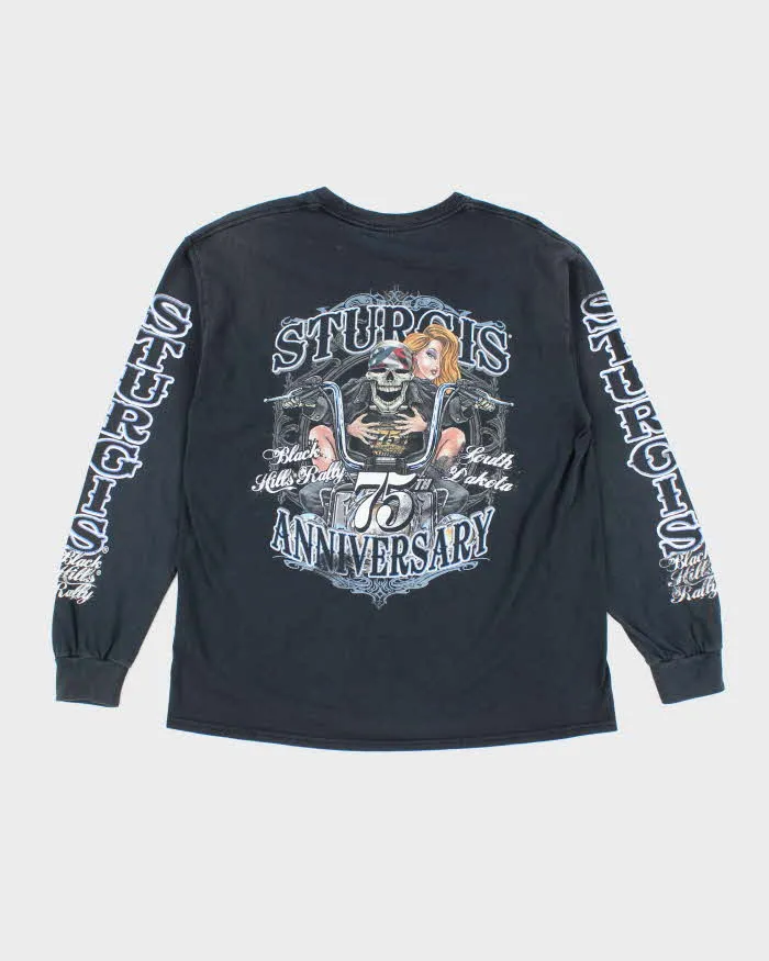 Vintage 2000's Sturgis Anniversary Black Hill Rally Long-sleeve T-Shirt - M sold by Rokit product image thumbnail 2