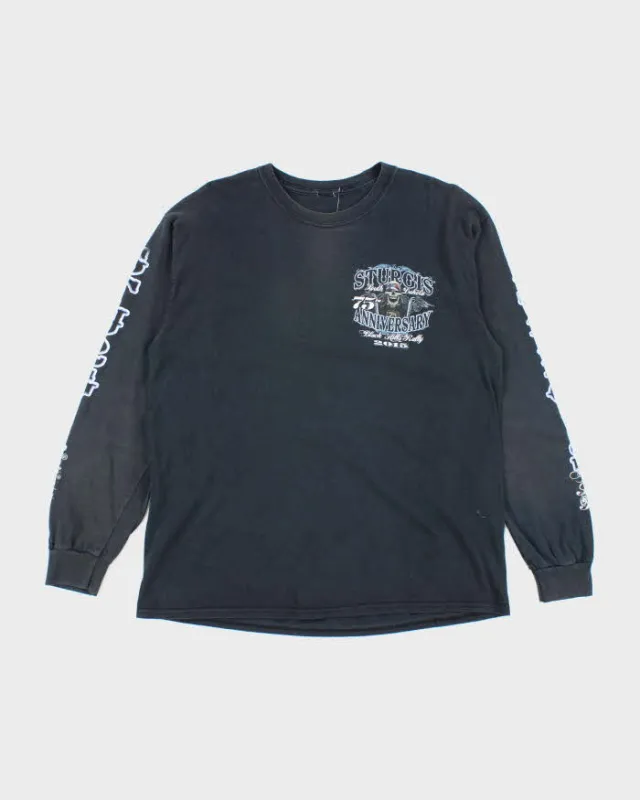 Vintage 2000's Sturgis Anniversary Black Hill Rally Long-sleeve T-Shirt - M sold by Rokit
