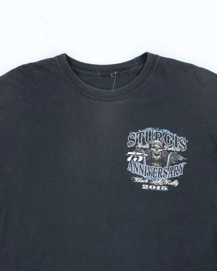 Vintage 2000's Sturgis Anniversary Black Hill Rally Long-sleeve T-Shirt - M sold by Rokit product image thumbnail 3