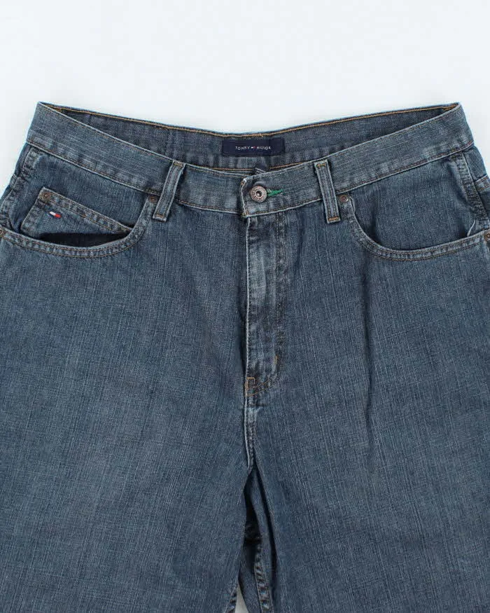 Vintage Y2K Tommy Hilfiger Wide Leg Denim Carpenter Shorts - W34 L10 sold by Rokit product image thumbnail 3