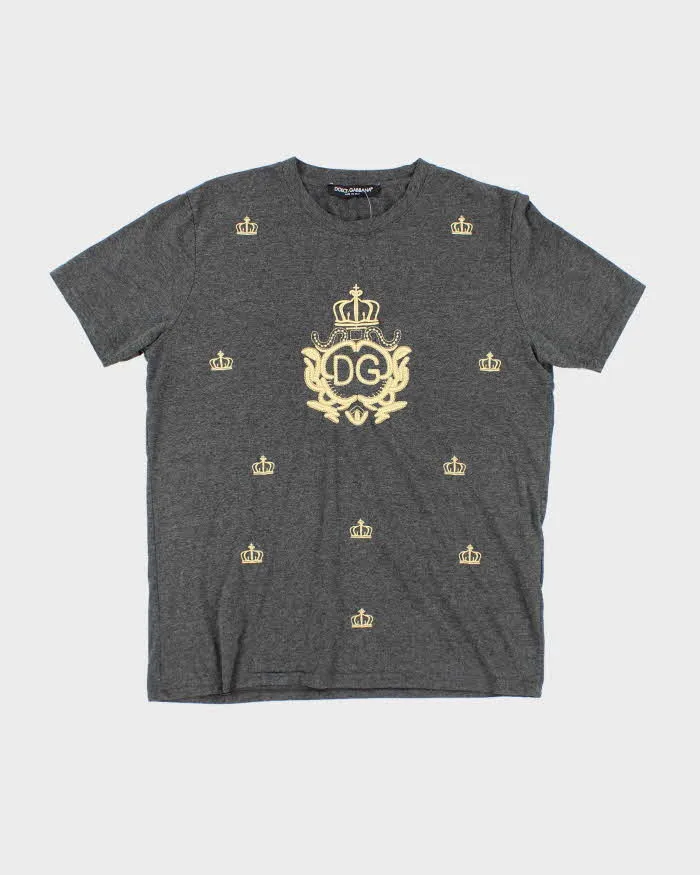 Vintage Y2K Dolce & Gabbana Embroidered T-Shirt - M sold by Rokit