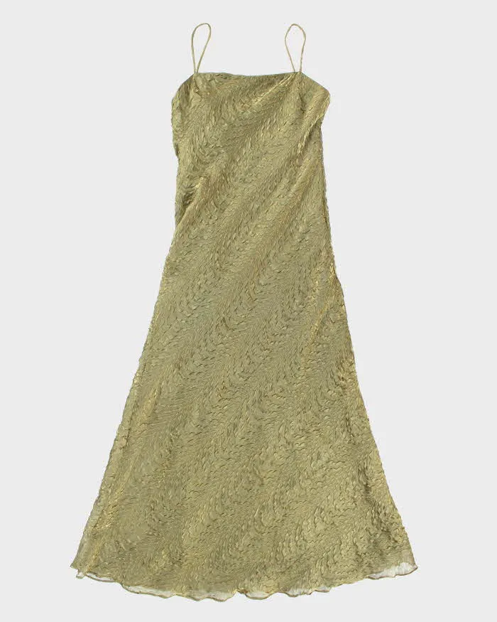 Vintage 90s City Crinkle Iridescent Dress - M sold by Rokit