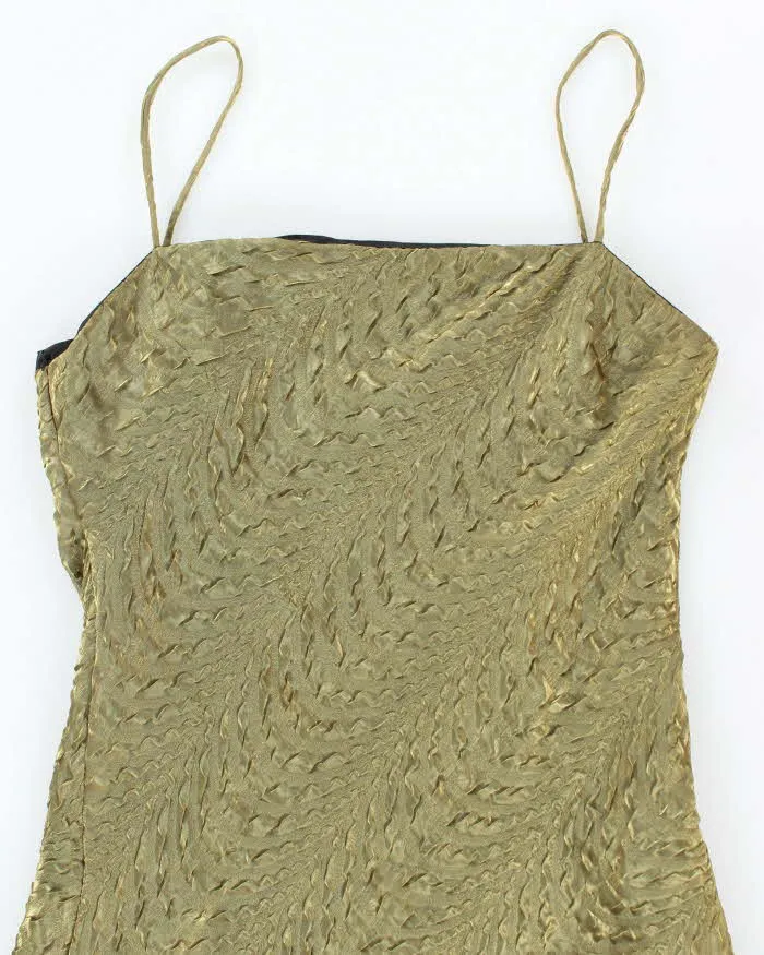 Vintage 90s City Crinkle Iridescent Dress - M sold by Rokit product image thumbnail 3