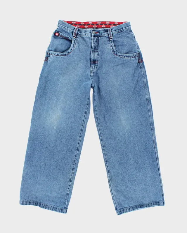 Vintage Y2K OTB Wide Leg Embroidered Jeans - W32 L28 made by Rokit