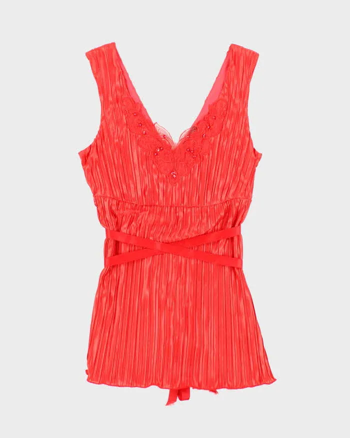 Vintage Y2k 00s Le Chateau Plisse Cami - S sold by Rokit