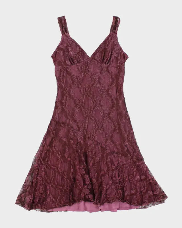 Vintage Y2k 00s Ruby Rox Purple Lace Dress - S sold by Rokit