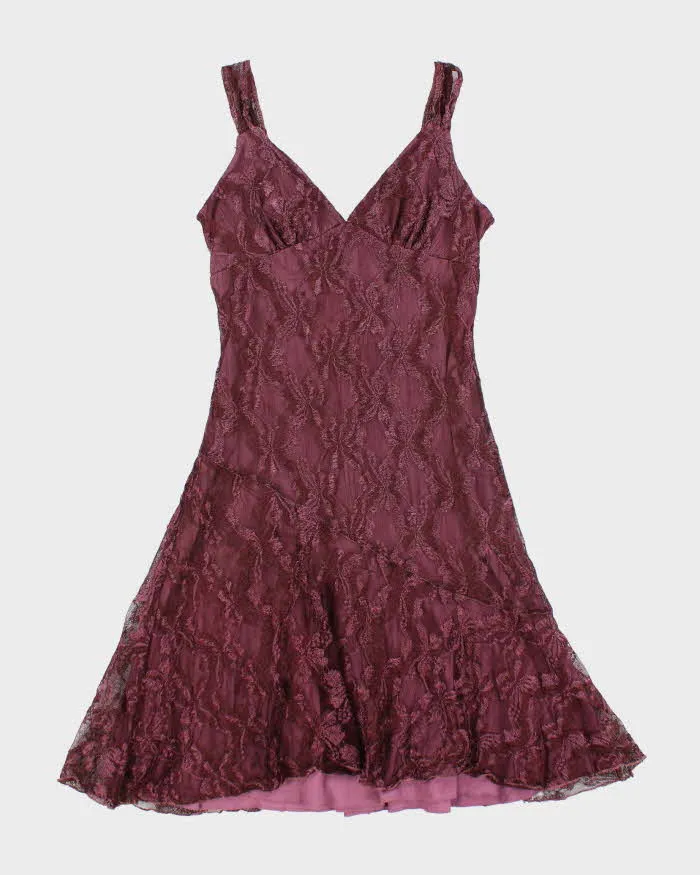 Vintage Y2k 00s Ruby Rox Purple Lace Dress - S sold by Rokit