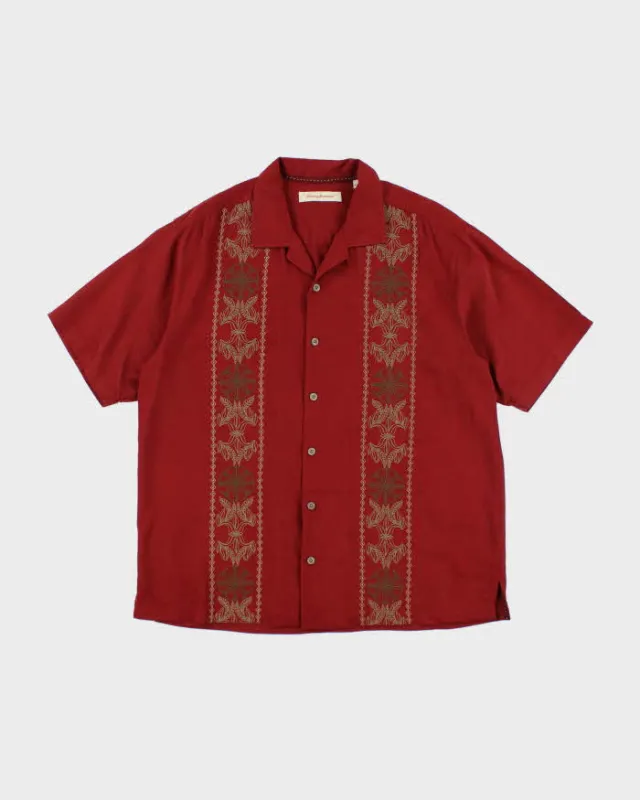 Vintage Tommy Bahama Silk Hawaiian Shirt - L sold by Rokit