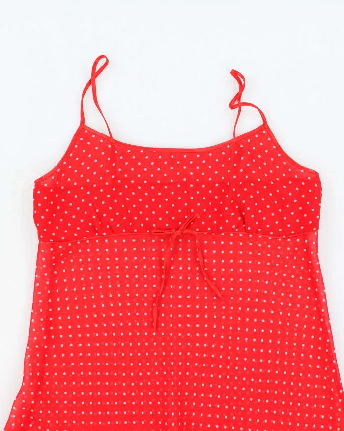 Vintage Y2k 00s Aimer Polka Dot Mesh Slip Dress - S sold by Rokit product image thumbnail 3