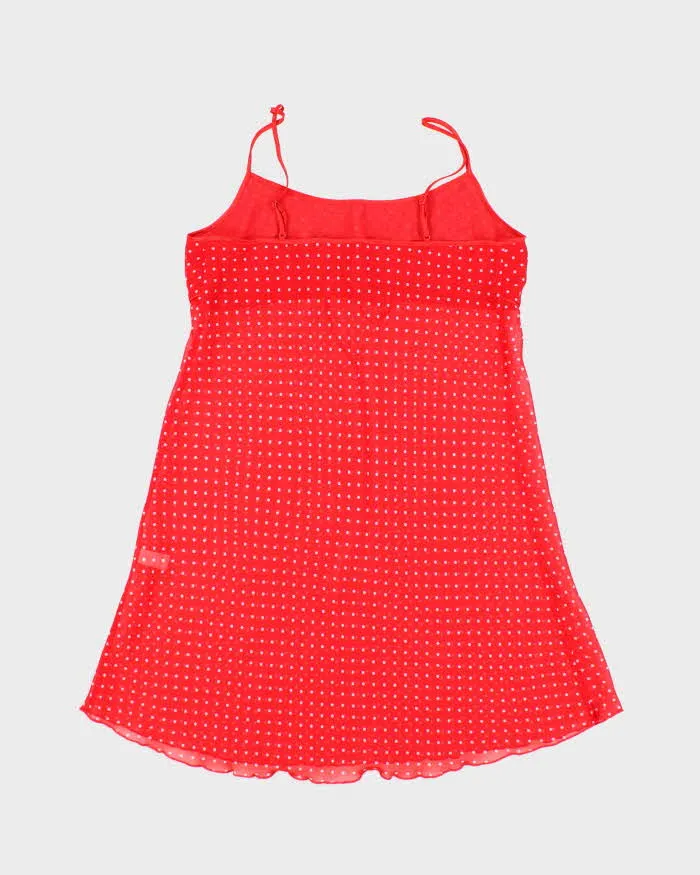 Vintage Y2k 00s Aimer Polka Dot Mesh Slip Dress - S sold by Rokit product image thumbnail 2